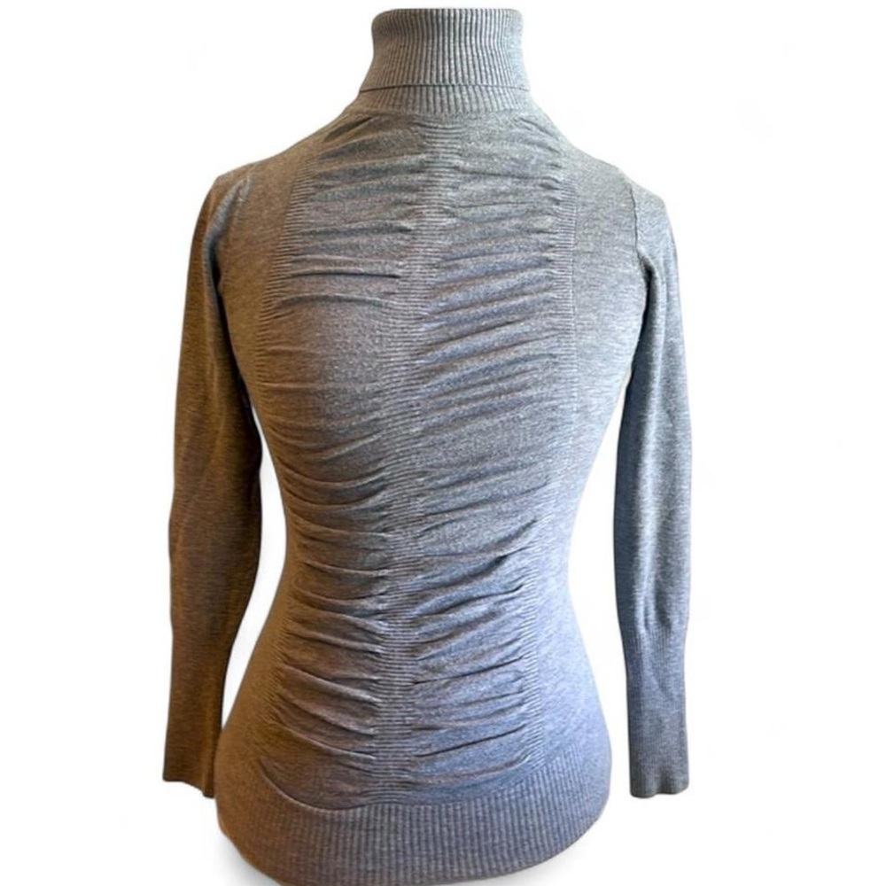 Cache Gray Turtleneck Sweater
